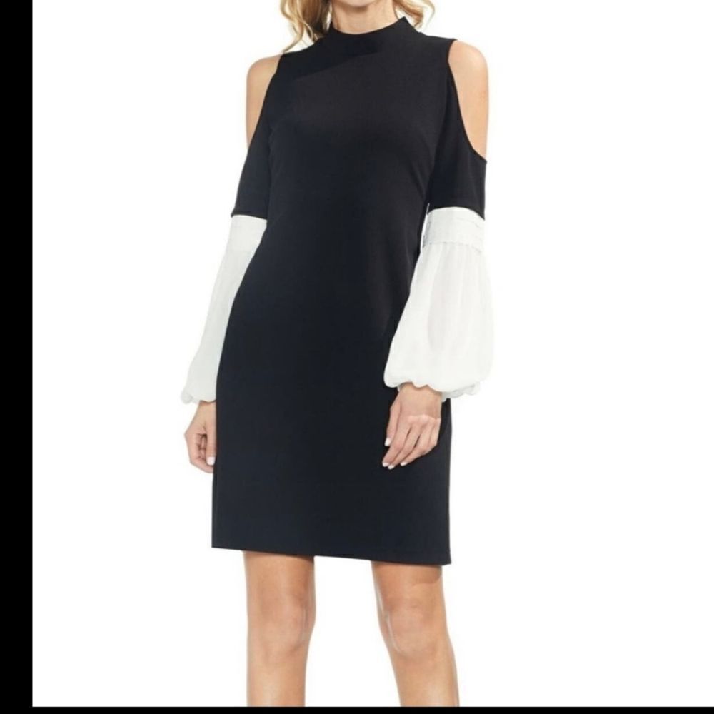 NWT Vince Camuto bubble sleeve open shoulder dress sz small